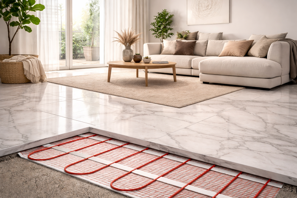 Põrandaküttega elutuba