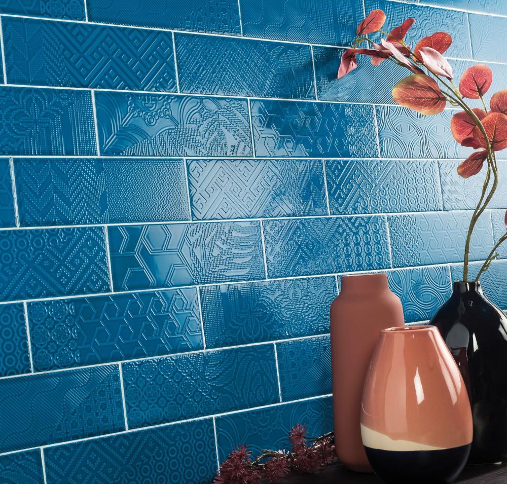 Mayolica Volga sinine plaat