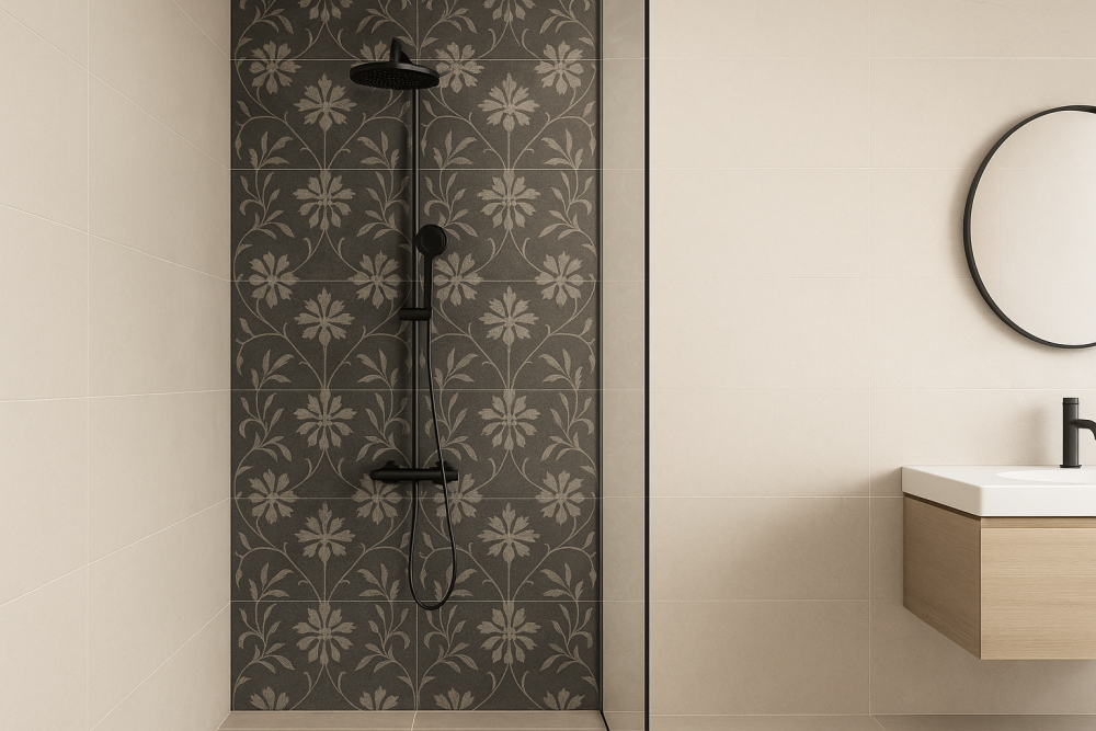 Aktsentpind vannitoa seinal