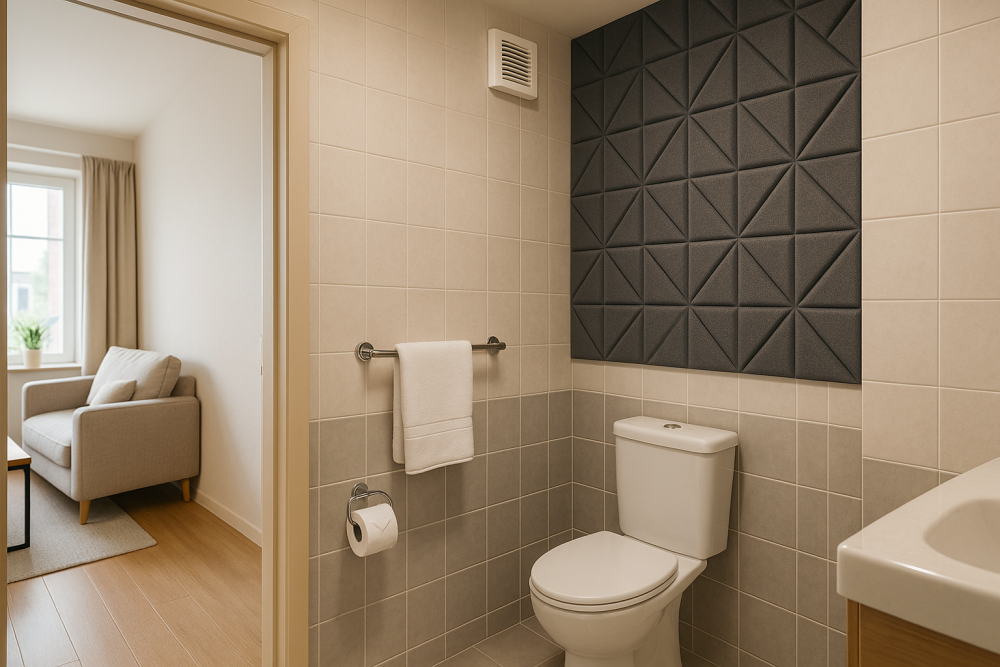 Akustiline paneel väikses vannitoas