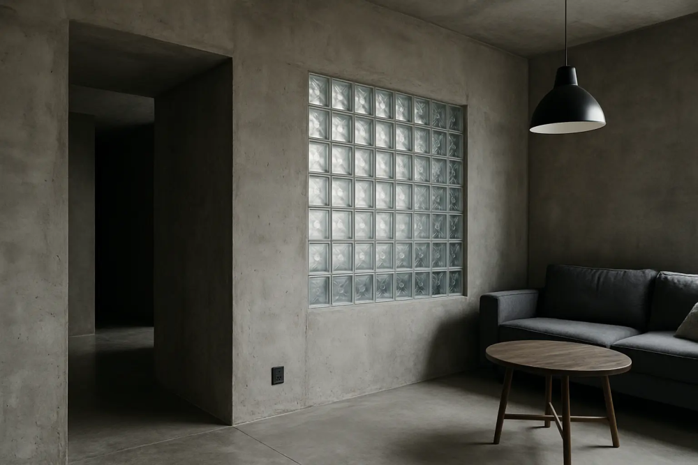 Klaasplokk betooniga