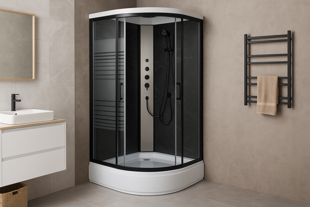 Kohandatud dušikabiin vannitoas