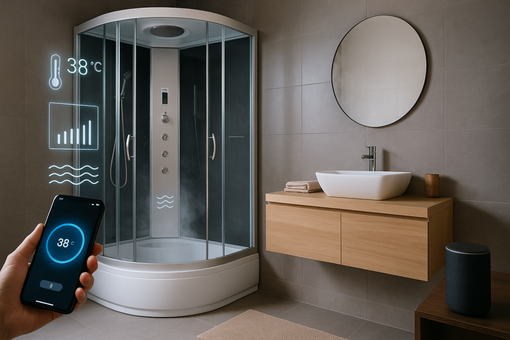 Nutikas dušikabiin vannitoas