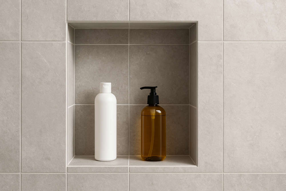 Plaaditud nišš vannitoas