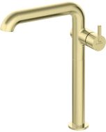 Deante Silia kõrge valamusegisti ristkülikukujulise tilaga harjatud gold BQS_R24K