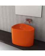 BOCCHI Etna 1162 pinnapealne valamu 58 cm ülevoolu- ja segistiavata; läikiv oranz