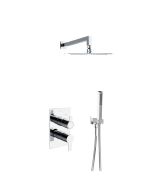 Dušikomplekt Ramon Soler Blautherm, ühe käepidemega 2-suunaline peidetud segisti, käte dušš ja metallist 250 mm ruudukujuline dušipea 94D302558