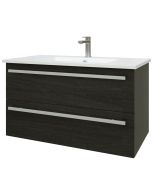 Valamukapp Harma Serena 910x450x518 mm, koos valamuga, must tamm