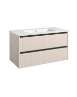 Harma valamukapp valamuga, mustad alumiiniumprofiilid, hall kašmiir, 100 cm