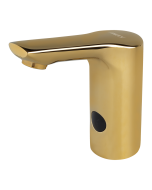 Automatic washbasin tap for cold and hot water, GOLD, 24 V DC