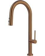 Deante Olfato köögisegisti väljatõmmatava jooksutoruga, 2 veevoolu režiimi, harjatud pronks BQO_C72M