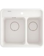 Deante Momi graniitköögivalamu valge ZKM_A503 600x520x229 mm