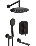 Deante Arnika peidetud dušikomplekt vannitilaga matt must BXYYNQAM