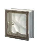 Klaasplokk Pegasus 19/O Laineline Pruun Bri 19X19X8Cm (Siena)