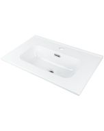 Deante Tubo keraamiline valamu 38,5x60 cm süvistatav segistialusega 60 cm valge CTU_6U6M
