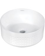 Deante Silia Hexa keraamiline valamu 36cm pinnale paigaldatav asümmeetriline valge CDX_6U3S