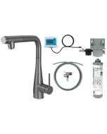 Deante Eridan köögisegisti veefiltrikomplekti ja väljatõmmatava jooksutoruga, titaan BREFD75M