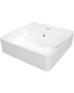 Deante Square keraamiline valamu 42x42 cm pinnapealne segistialusega valge CGS_6U4B