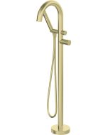 Deante Silia Hexa vannisegisti põrandale paigaldatav dušikomplektiga harjatud kuld BHS_R17N