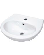 Deante Jasmin keraamiline valamu 36,4x45,7 cm seinale paigaldatav segistipinnaga valge CDJ_6U4W