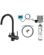 Deante köögisegisti, veefiltrikomplektiga, matt must BCHFN64M