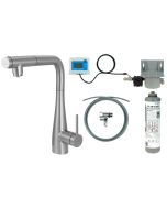 Deante Eridan köögisegisti veefiltrikomplekti ja väljatõmmatava jooksutoruga, harjatud teras BREFF75M