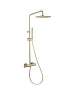 Dušikomplekt Ramon Soler Odisea, termostaadiga, teleskooptoega, käsidušš, 300 mm metallist ülepea, harjatud kuld 39D307612
