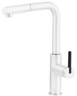 Deante Momi köögisegisti väljatõmmatava jooksutoruga, matt valge BKM_A73M