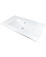Deante Tubo keraamiline valamu 47x81,5 cm süvistatav segistialusega valge CTU_648M