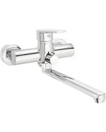 Deante Tubo seinale paigaldatav valamusegisti pikendatud tilaga voolikuühendusega kroom BUT_056M