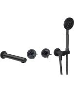 Deante Temisto vannisegisti peidetud dušikomplektiga matt must BQT_N18P