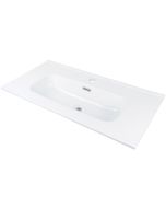 Deante Tubo keraamiline valamu 38,5x80 cm süvistatav segistialusega valge CTU_6U8M