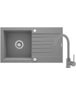 Deante Zorba graniidist köögivalamu koos segistiga hall ZQZBS113 760x440x160 mm