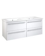 Harma valamukapp Serena 1210x450x520 mm, koos valamuga, valge läikiv