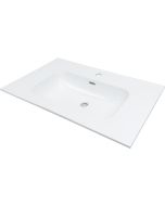 Deante Tubo keraamiline valamu 46,2x81 cm süvistatav segistialusega valge CTU_6U8W