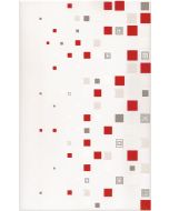 Keraamiline dekoorplaat KWANT BIALO-CZERWONY CENTRO 25×40 (punane-valge)