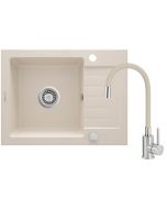 Deante Zorba graniidist köögivalamu koos segistiga beež ZQZG511A 580x440x164 mm