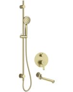 Deante Arnika peidetud dušikomplekt vannitilaga harjatud kuld NAC_R9QA