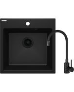 Deante Evora graniitköögivalamu segistiga must ZQJNN103 500x500x216 mm