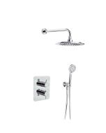 Dušikomplekt Ramon Soler Blautherm, termostaatiline 2-suunaline peidetud segisti, käte dušš ja 240 mm ABS ümmargune dušipea, krom 94D302547