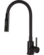 Deante Luno köögisegisti painutatava jooksutoruga, 2 veevoolu režiimi, matt must BOC_N74M