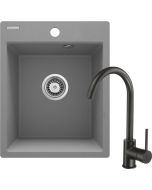 Deante Corio graniidist köögivalamu koos segistiga hall ZRCBS103 400x500x211 mm