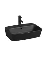 Jika Lyra Plus H8183827161041 pinnapealne valamu, ülevooluga, segisti platvormi ja segistiauguga, matt-must
