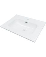 Deante Tubo keraamiline valamu 46,2x61 cm süvistatav segistialusega valge CTU_6U6W