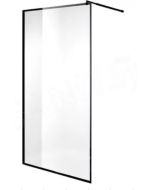 Harma dušisein 100X200cm, 5mm kirgas karastatud klaas, matt must alumiinium raam