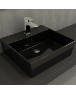 BOCCHI Milano 1216 valamu ülevoolu- ja segistiavaga 50cm; läikiv must