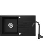 Deante Zorba graniidist köögivalamu koos segistiga must ZQZVN113 760x440x160 mm