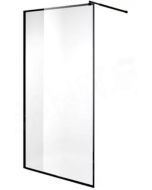 Harma dušisein 90X200cm, 5mm kirgas karastatud klaas, matt must alumiinium raam