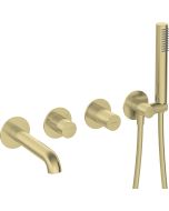 Deante Silia Hexa vannisegisti 4-avaline peidetud harjatud kuld BHS_R18P