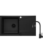 Deante Evora graniitköögivalamu segistiga must ZQJJN113 780x440x193 mm